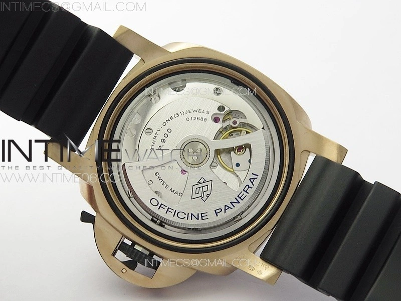 PAM1070 W VSF 1:1 Best Edition Black Dial on Black Rubber Strap P.900 Super Clone